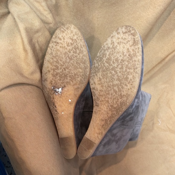 STUART WEITZMAN BootScout Hidden Wedge Suede Boots Sz 10 - Picture 7 of 7